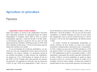 Agriculture et sylviculture: Panorama