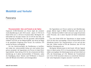 Mobilität und Verkehr: Panorama