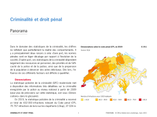 Criminalité, droit pénal: Panorama