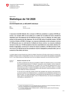 Statistique de l'AI 2020