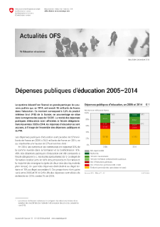 Dépenses publiques d'éducation 2005-2014