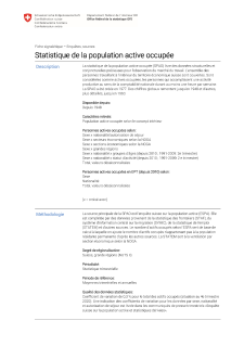 Statistique de la population active occupée