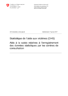 Manuel d'aide à la saisie relatif à la statistique de l'aide aux victimes OHS