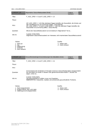 Fragebogen zur Kinderbetreuung
