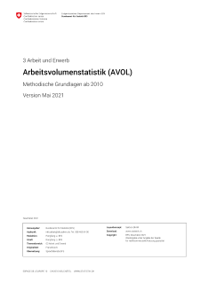 Arbeitsvolumenstatistik (AVOL) - Methodische Grundlagen ab 2010