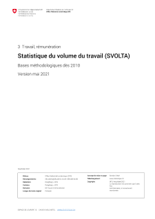 Statistique du volume du travail (SVOLTA) - Bases méthodologiques dès 2010
