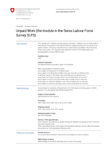 Unpaid Work (the module in the Swiss Labour Force Survey SLFS)