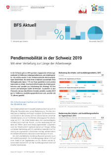 Pendlermobilität in der Schweiz 2019