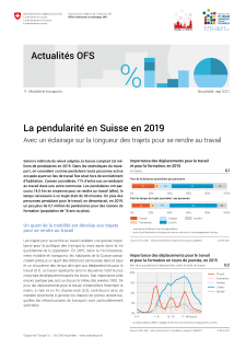 La pendularité en Suisse 2019