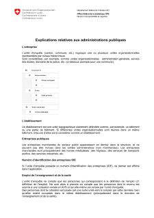 Profiling light-STATEM - Explications relatives aux administrations publiques