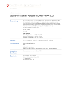 Sozioprofessionelle Kategorien 2021