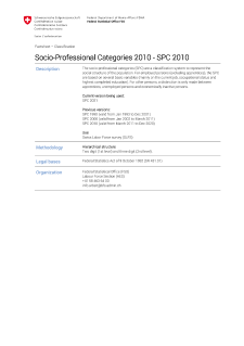 Socio-Professional Categories 2010