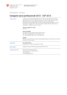 Categorie socio-professionali 2010