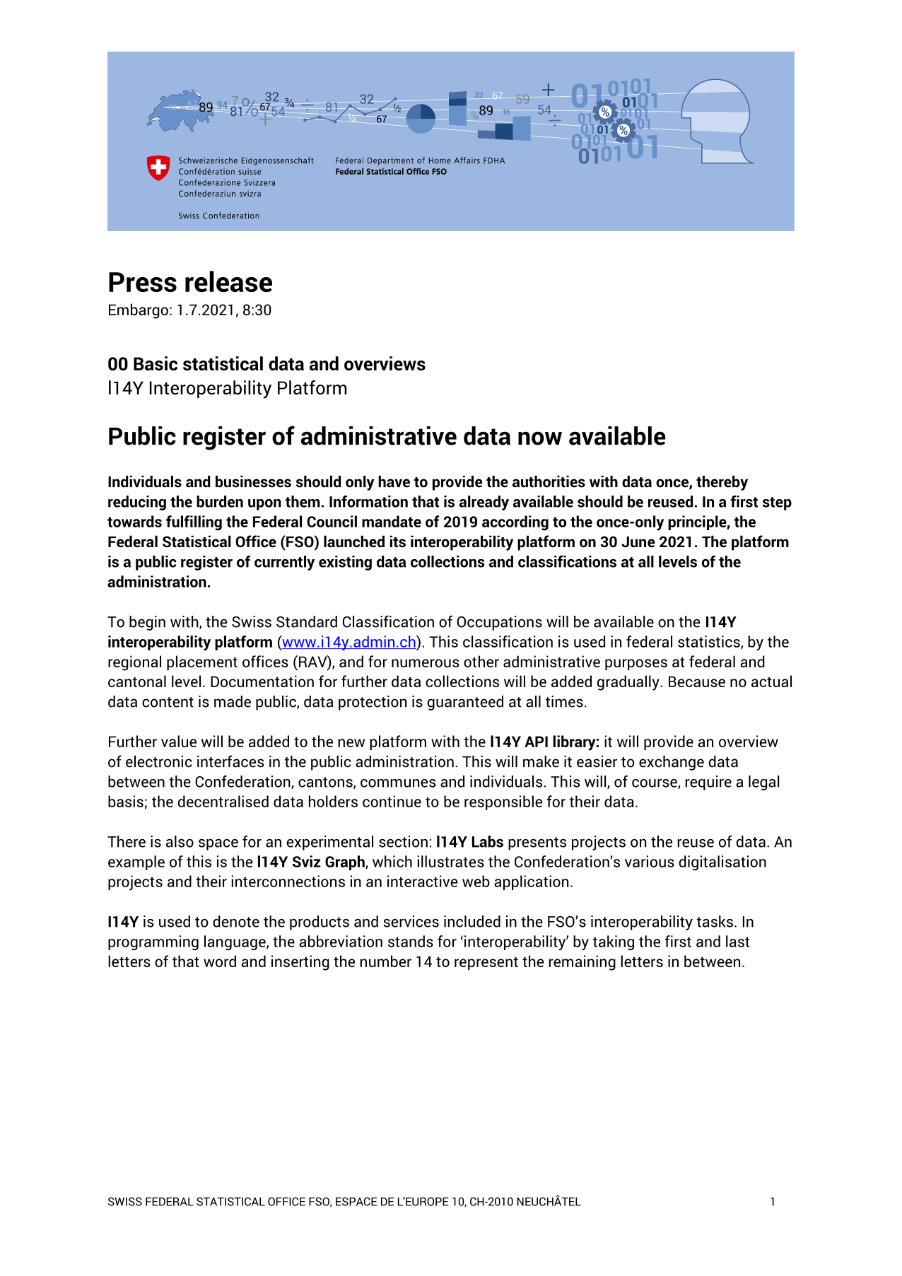 Public register of administrative data now available