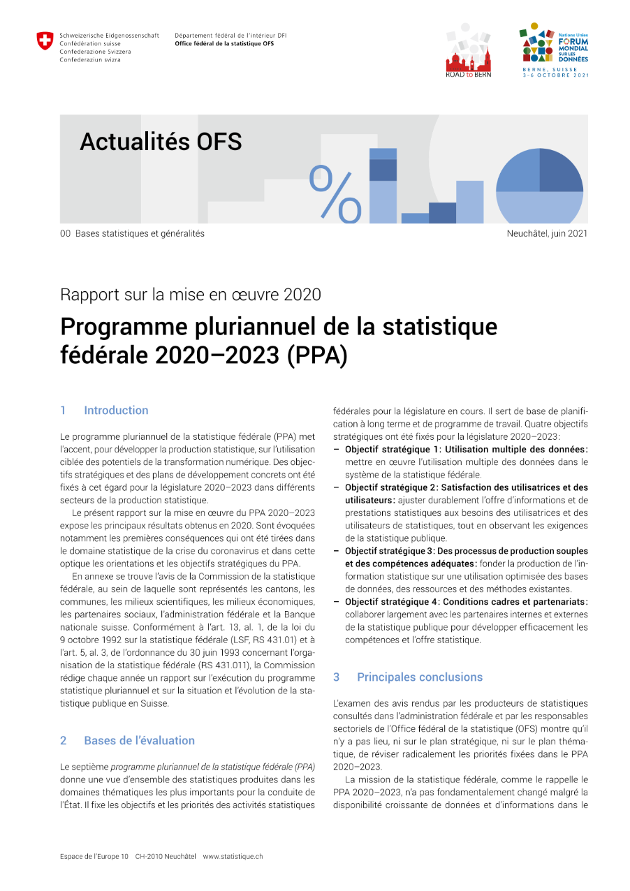 Rapport sur la mise en oeuvre 2020