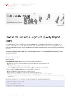 Business Register Quality Report 2019
