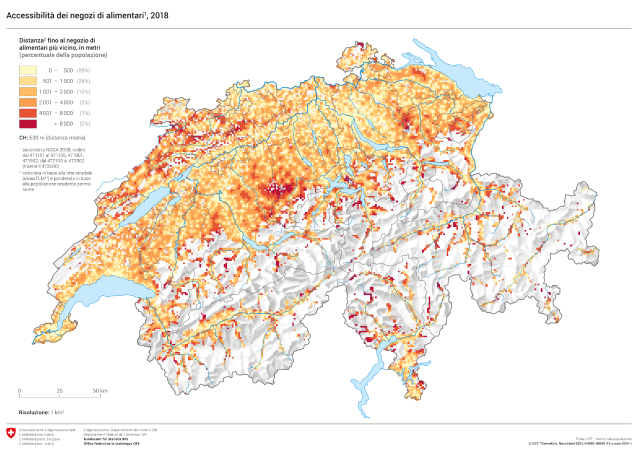 Accessibilità dei negozi di alimentari