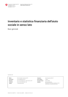 Inventario e statistica finanziaria dell'aiuto sociale in senso lato. Basi generali