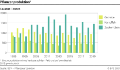 Pflanzenproduktion - Tausend Tonnen