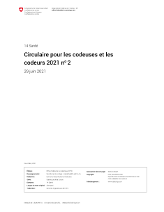 Circulaire pour les codeuses et les codeurs 2021 n° 2