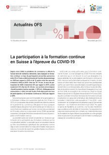 Participation à la formation continue pendant la pandémie COVID-19