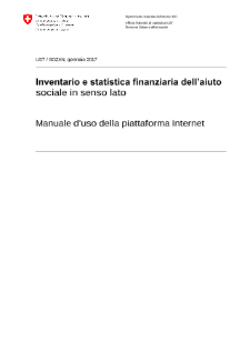 Inventario e statistica finanziaria dell'aiuto sociale in senso lato. Manuale d'uso della piattaforma Internet