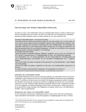Das Konzept zum Modul Unbezahlte Arbeit (uA)
