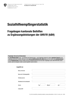 Fragebogen kantonale Beihilfen zu Ergänzungsleistungen der AHV/IV (kBH)