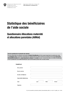Questionnaire Allocations maternité et allocations parentales (AllMat)