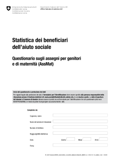 Questionario sugli assegni per genitori e di maternità (AssMat)