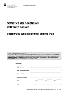 Questionario sull'anticipo degli alimenti (Aal)