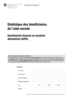 Questionnaire Avances sur pensions alimentaires (AVPA)