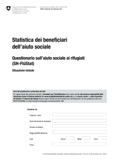 Questionario sull'aiuto sociale ai rifugiati (SH-FlüStat) - Situazione iniziale