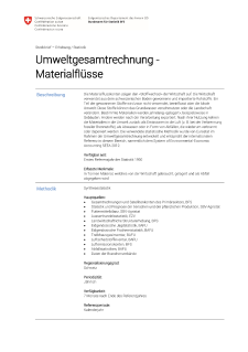 Umweltgesamtrechnung - Materialflüsse