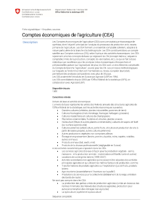 Comptes économiques de l'agriculture