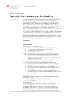 Regionalen Branchenkonten des Primärsektors