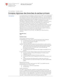 Comptes régionaux des branches du secteur primaire