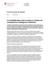 La Confédération met en place un réseau de compétences Intelligence artificielle