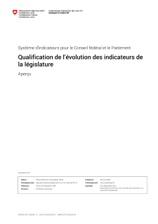 Concept pour la qualification de l'évolution des indicateurs de la législature