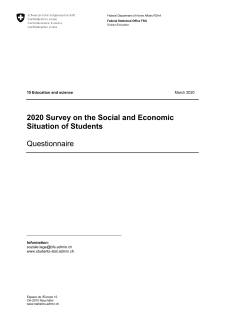 Questionnaire: Survey 2020 on the Social and Economic Situation of Students