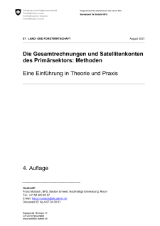Die Gesamtrechnungen und Satellitenkonten des Primärsektors: Methoden