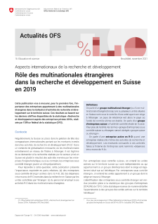 Aspects internationaux de la recherche et développement
