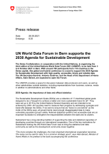 UN World Data Forum in Bern supports the 2030 Agenda for Sustainable Development