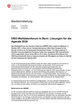 UNO-Weltdatenforum in Bern: Lösungen für die Agenda 2030