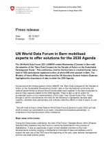 UN World Data Forum in Bern mobilised experts to offer solutions for the 2030 Agenda
