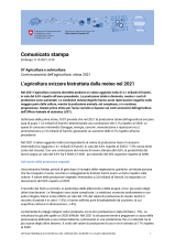 L'agricoltura svizzera bistrattata dalla meteo nel 2021