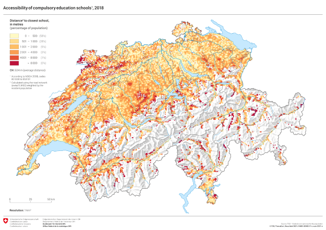 Accessibility of compulsory education schools