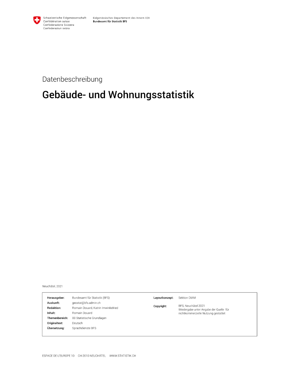 Gebäude- und Wohnungsstatistik (GWS): Metainformation zu Geodaten