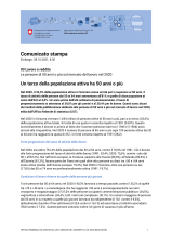Un terzo della popolazione attiva ha 50 anni o più