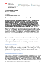 Numero di tumori in aumento, mortalità in calo